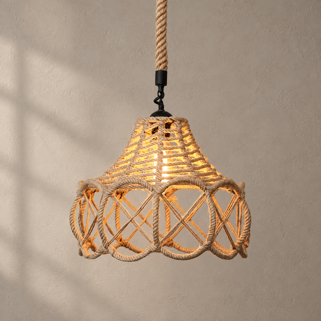 Suspension Rétro Corde de Chanvre Originale