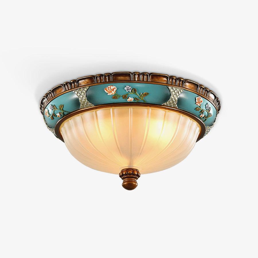 Retro Floral Resin Recessed Ceiling Light - Vakkerlight