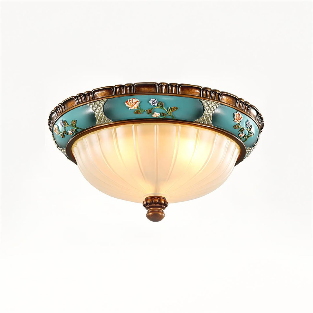 Retro Floral Resin Recessed Ceiling Light - Vakkerlight