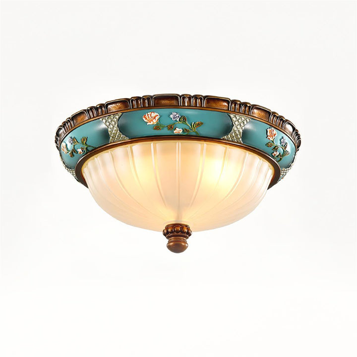 Retro Floral Resin Recessed Ceiling Light - Vakkerlight