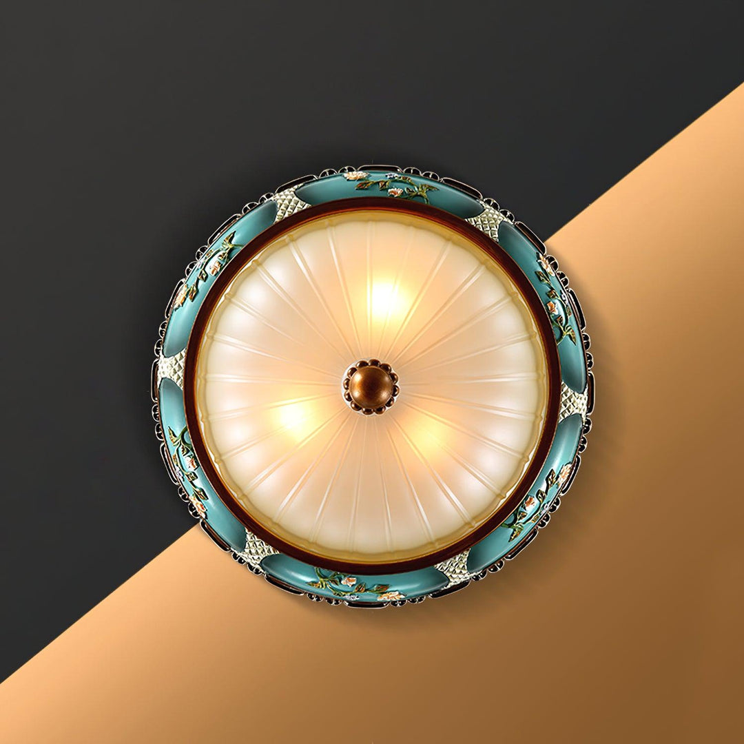 Retro Floral Resin Recessed Ceiling Light - Vakkerlight