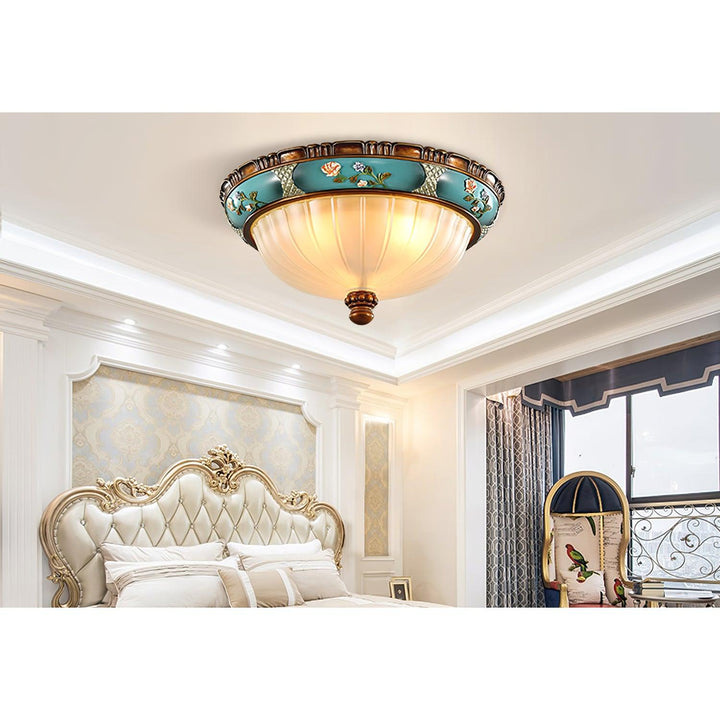 Retro Floral Resin Recessed Ceiling Light - Vakkerlight