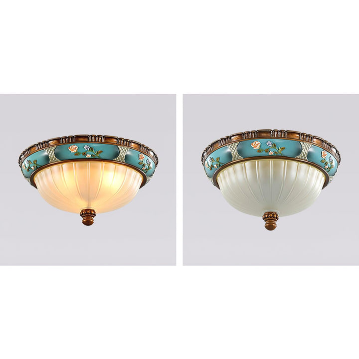 Retro Floral Resin Recessed Ceiling Light - Vakkerlight