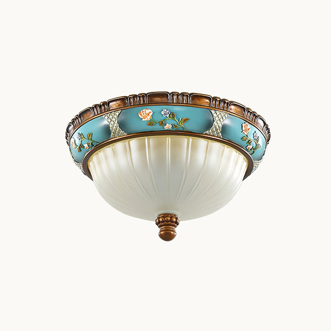 Retro Floral Resin Recessed Ceiling Light - Vakkerlight