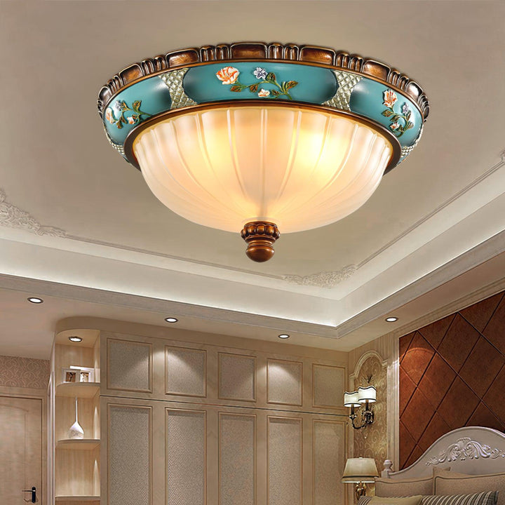 Retro Floral Resin Recessed Ceiling Light - Vakkerlight