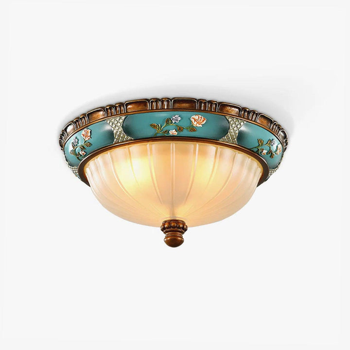 Retro Floral Resin Recessed Ceiling Light - Vakkerlight