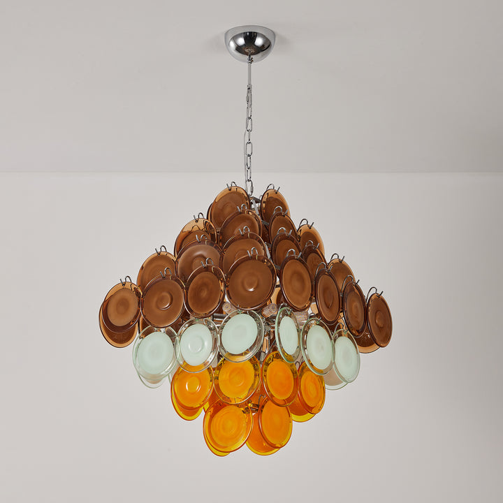 Retro Glass Disc Chandelier - Vakkerlight