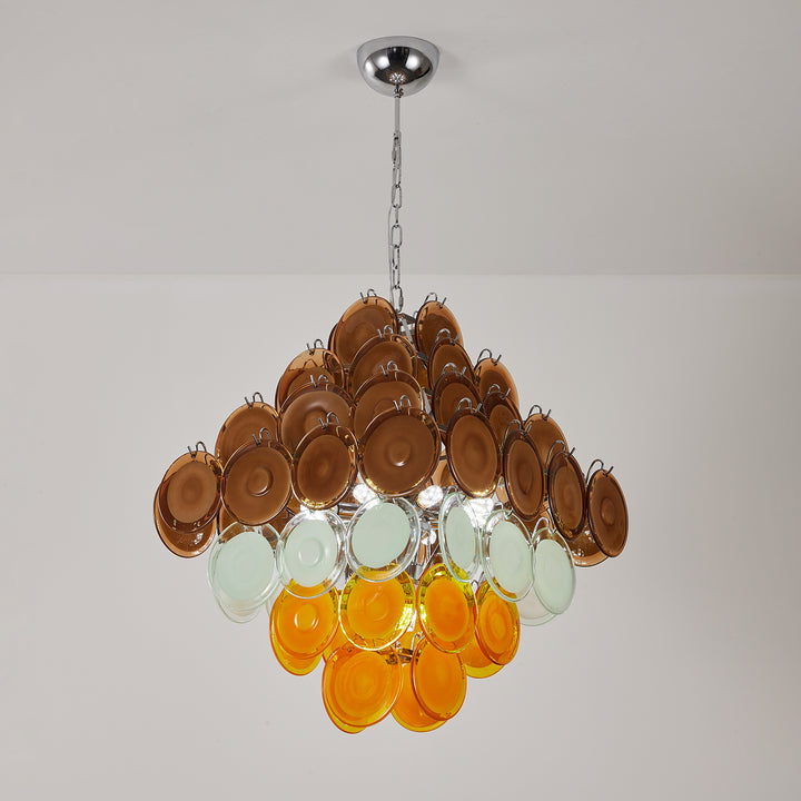 Retro Glass Disc Chandelier - Vakkerlight