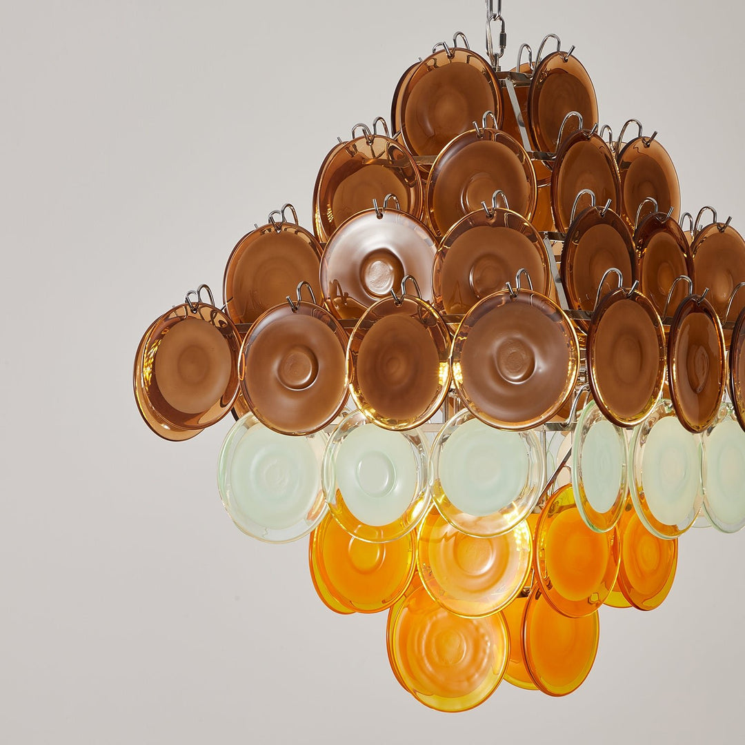 Retro Glass Disc Chandelier - Vakkerlight