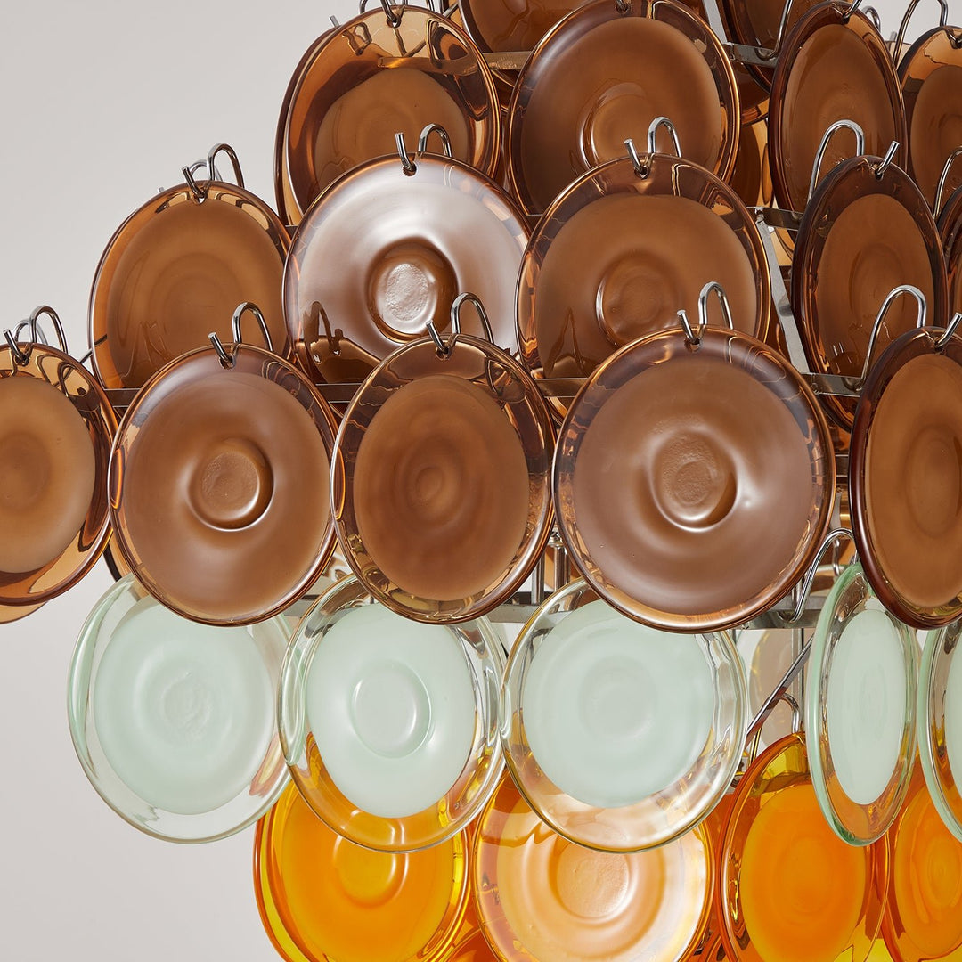 Retro Glass Disc Chandelier - Vakkerlight