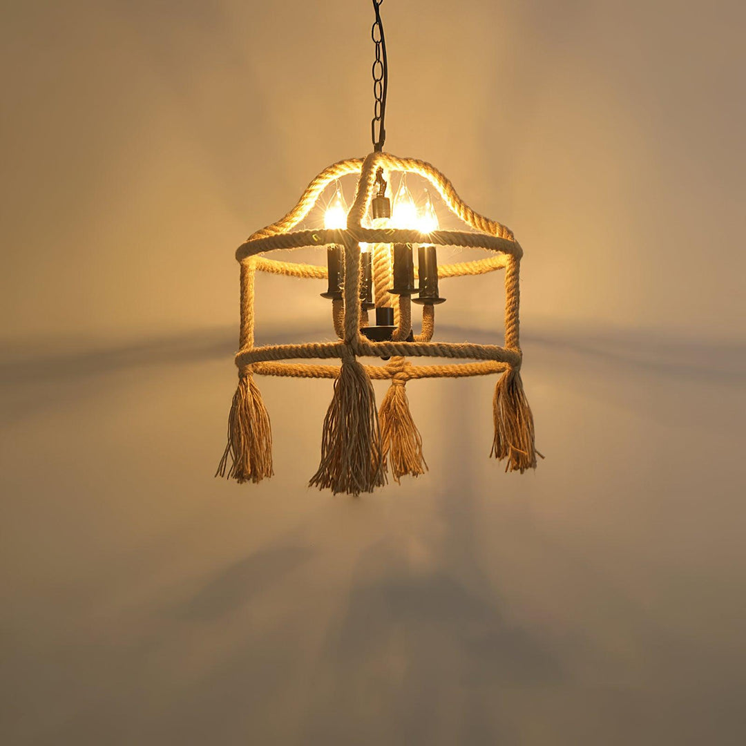 Retro Hemp Rope Exquisite Pendant Light - Vakkerlight