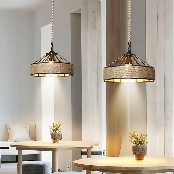 Retro Hemp Rope Exquisite Pendant Light - Vakkerlight