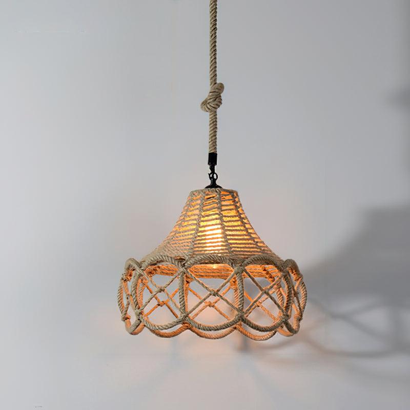 Retro Hemp Rope Exquisite Pendant Light - Vakkerlight