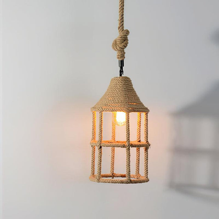 Retro Hemp Rope Exquisite Pendant Light - Vakkerlight