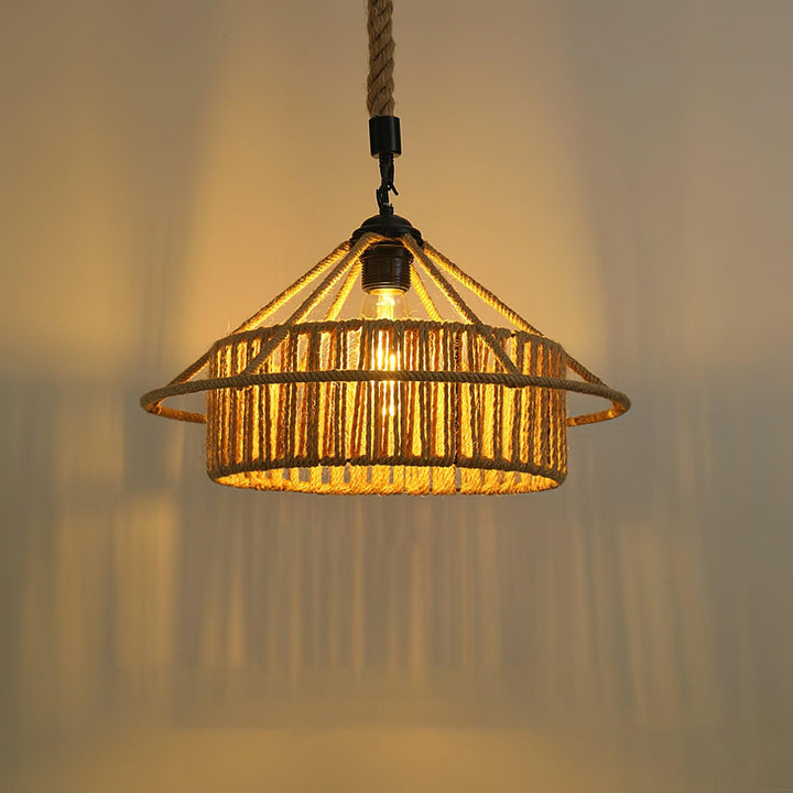 Retro Hemp Rope Exquisite Pendant Light - Vakkerlight