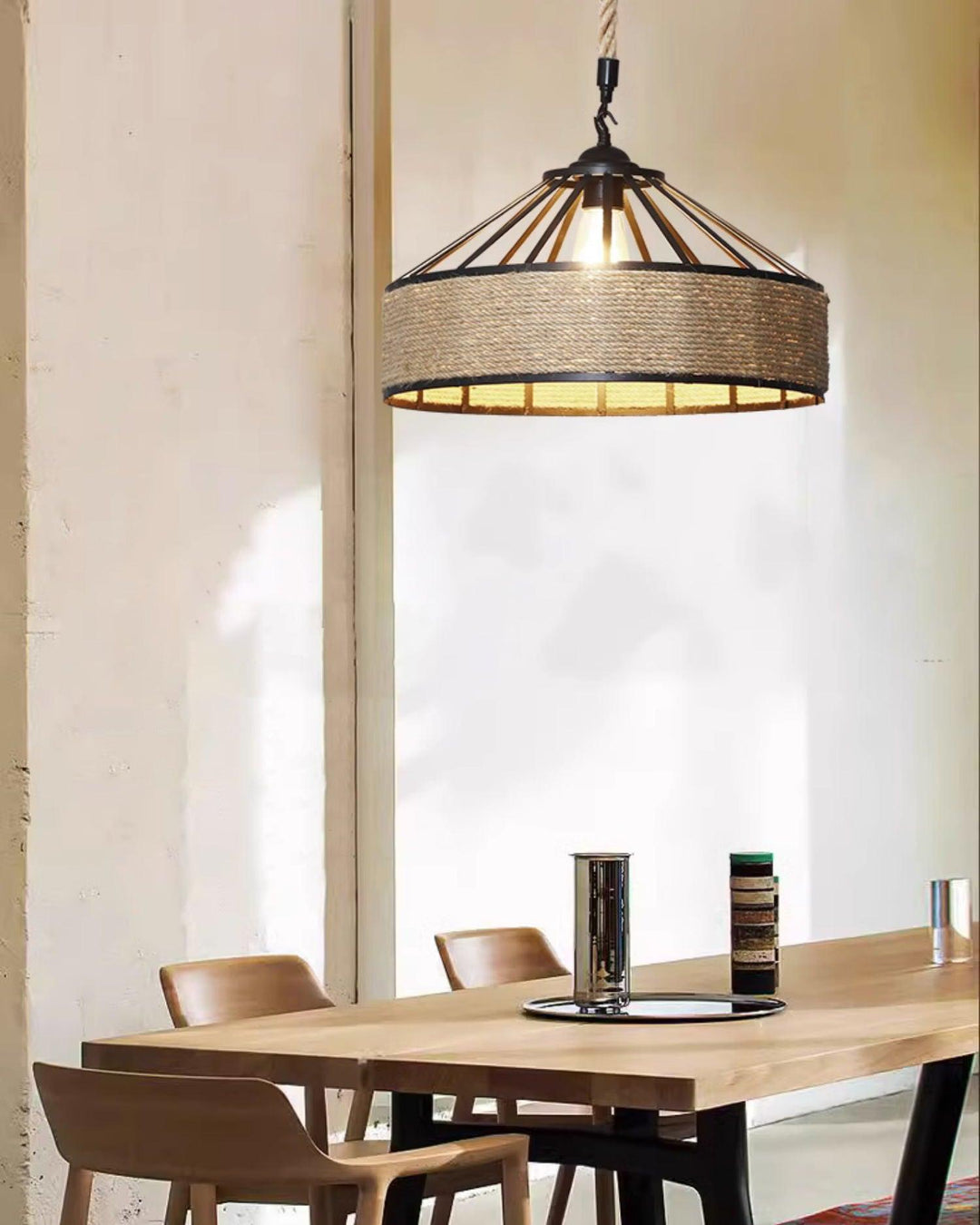 Retro Hemp Rope Exquisite Pendant Light - Vakkerlight