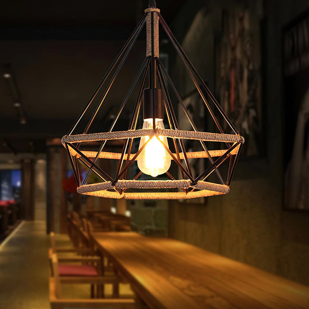 Retro Hemp Rope Interesting Pendant Light - Vakkerlight