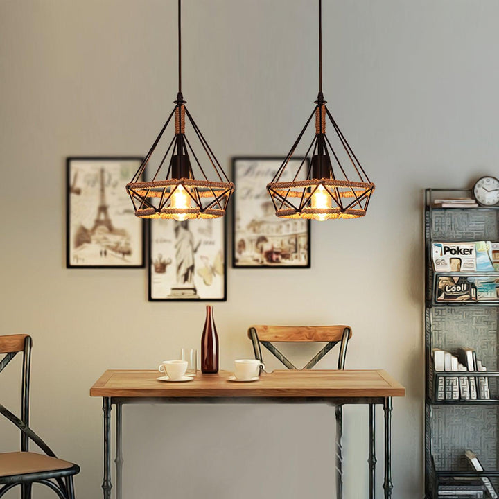 Retro Hemp Rope Interesting Pendant Light - Vakkerlight