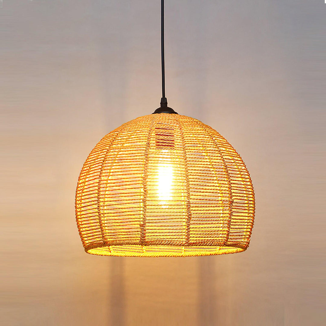 Retro Hemp Rope Interesting Pendant Light - Vakkerlight