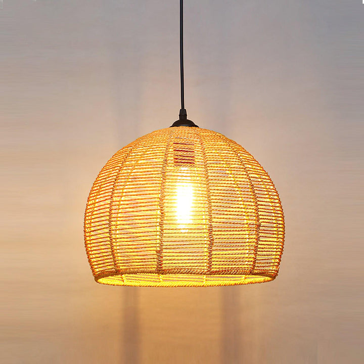 Retro Hemp Rope Interesting Pendant Light - Vakkerlight