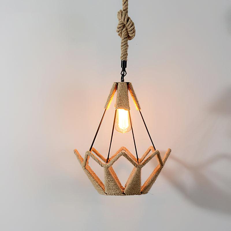 Retro Hemp Rope Interesting Pendant Light - Vakkerlight