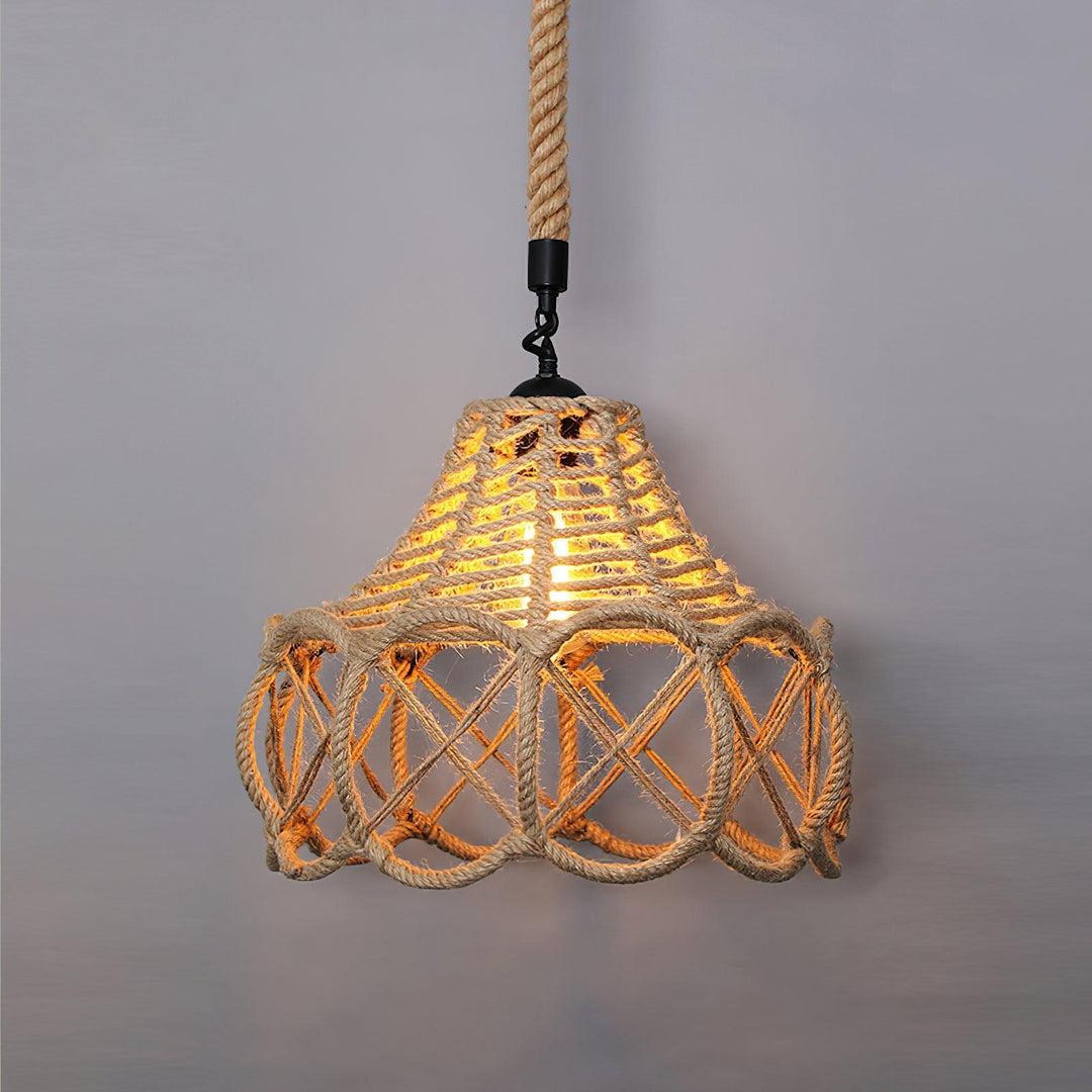 Retro Hemp Rope Interesting Pendant Light - Vakkerlight