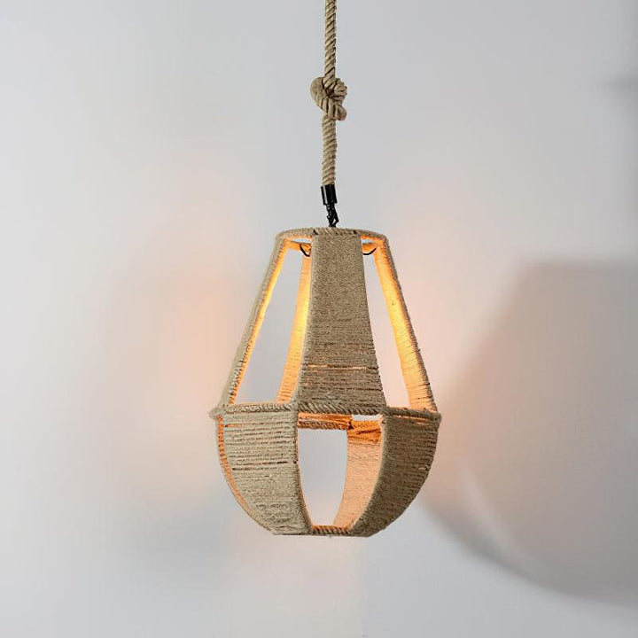 Retro Hemp Rope Interesting Pendant Light - Vakkerlight