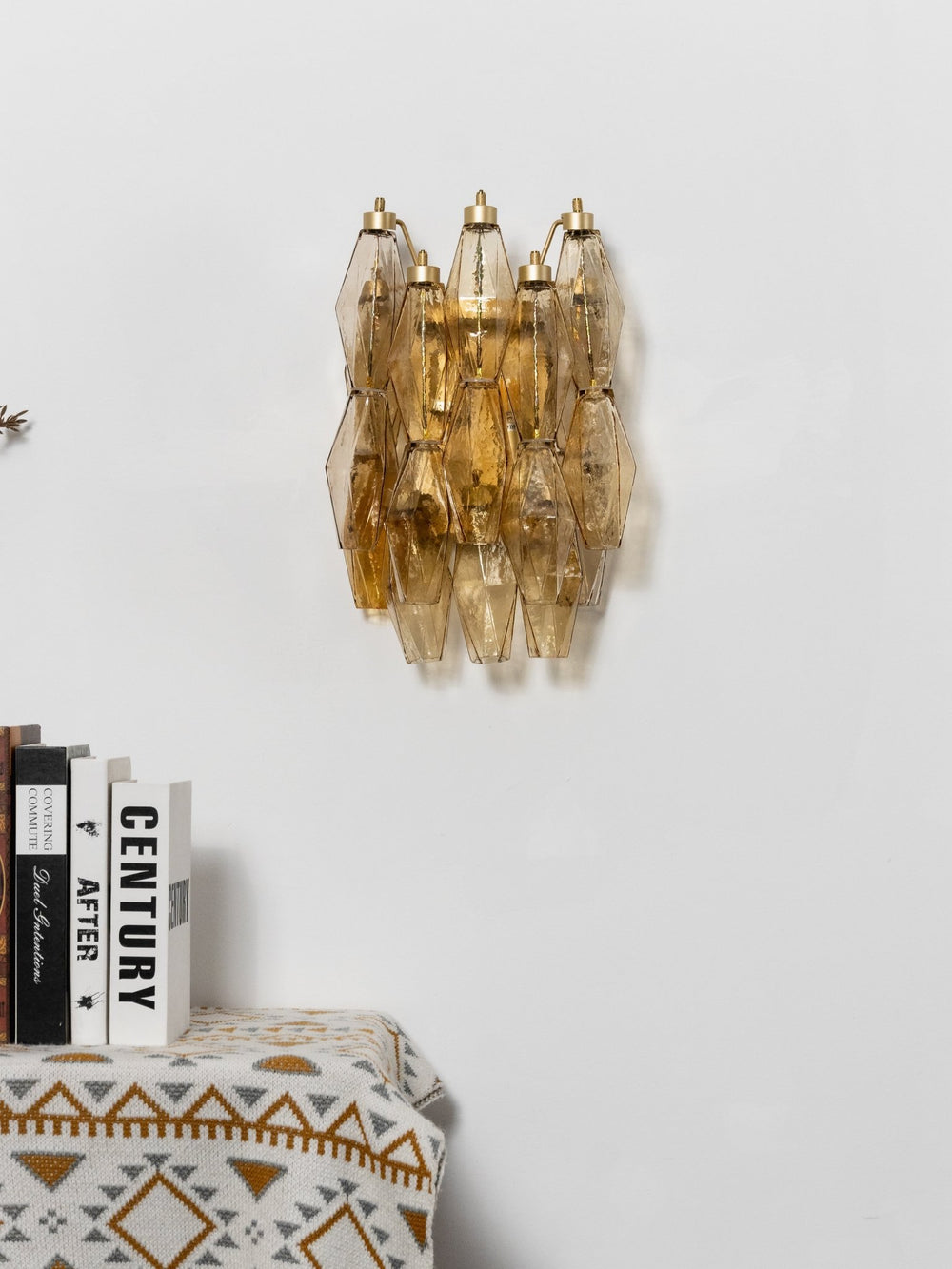 Rhombus Amber Glass Wall Lamp - Vakkerlight