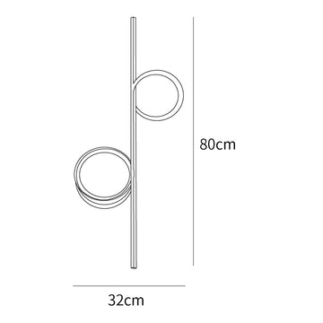 Applique Murale Rhythmic Line — Dimension drawings 1