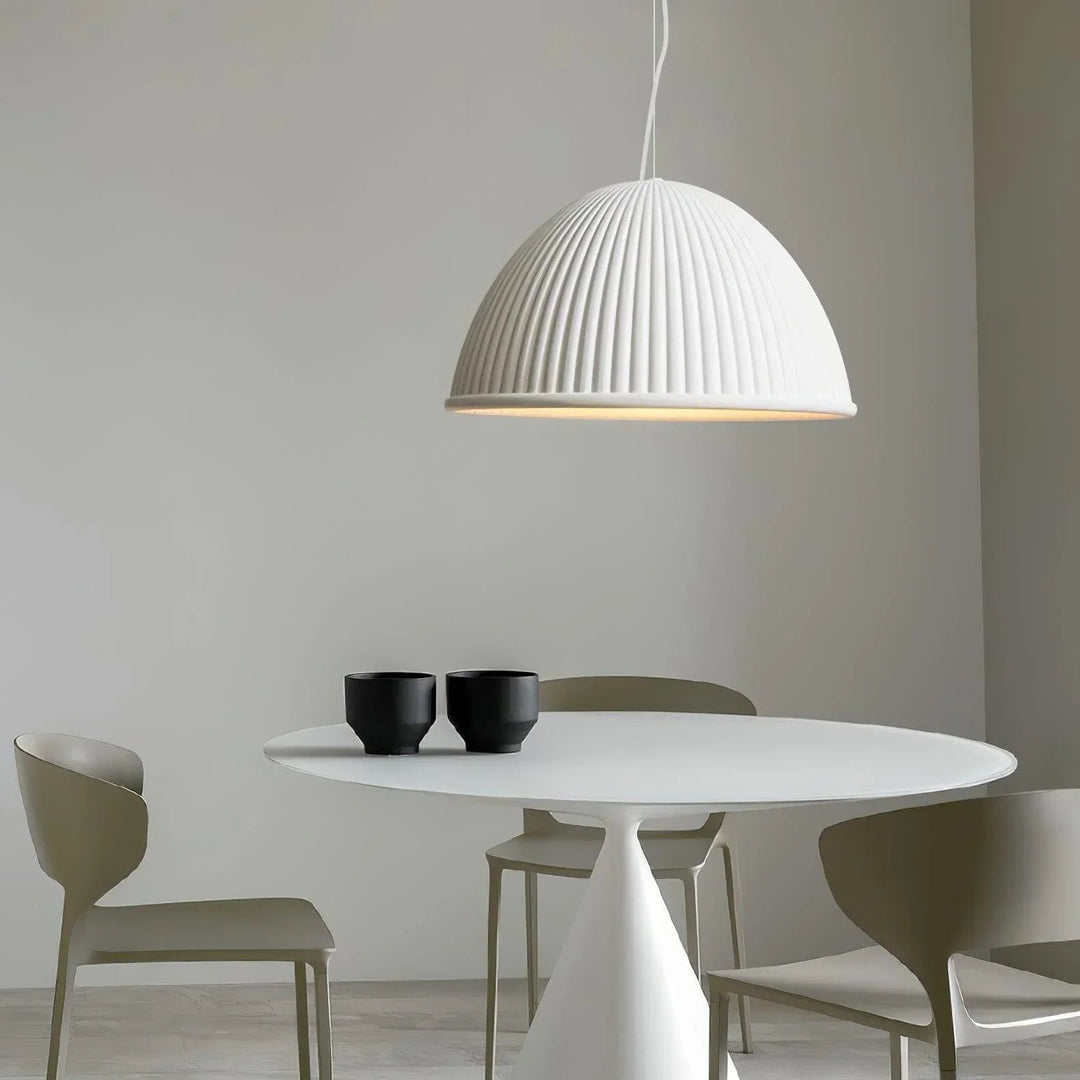 Ribbed Dome Pendant Light