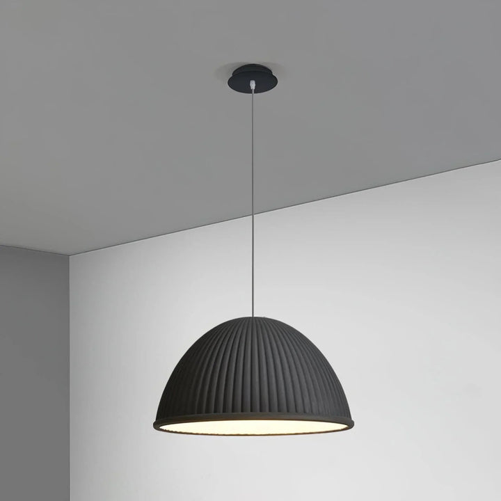Ribbed Dome Pendant Light