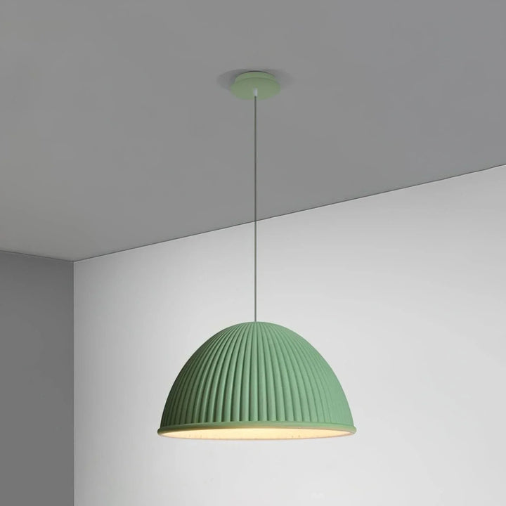 Ribbed Dome Pendant Light