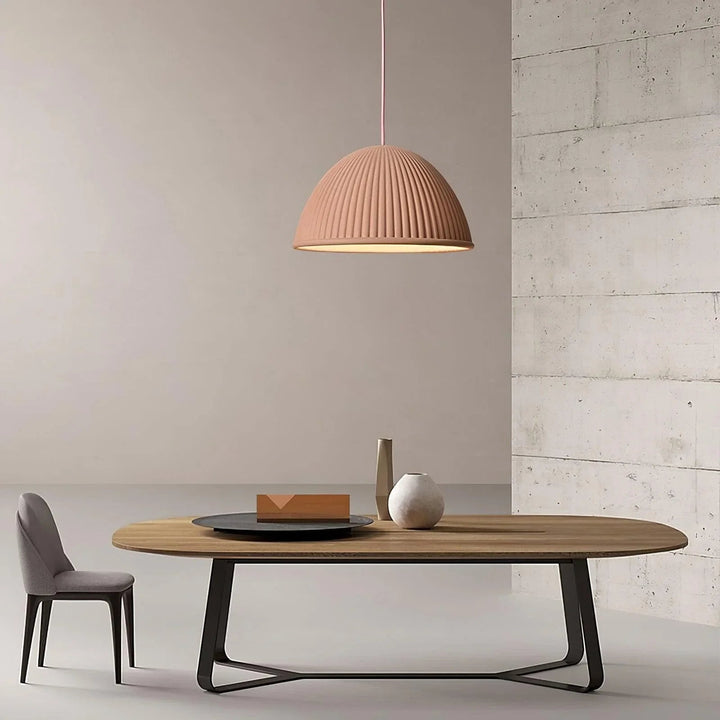 Ribbed Dome Pendant Light