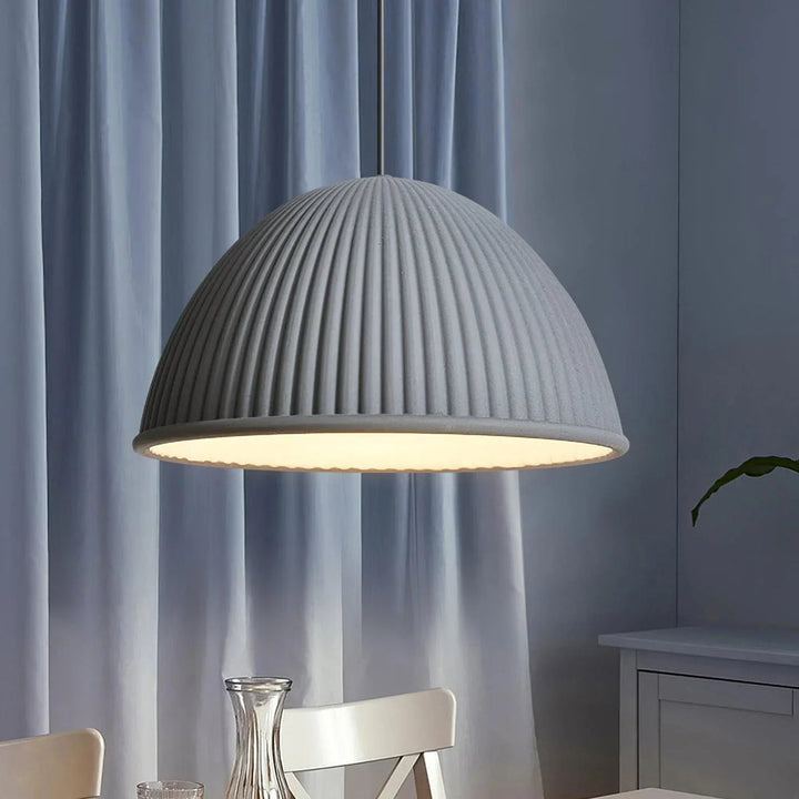 Ribbed Dome Pendant Light