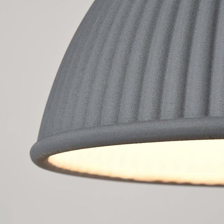 Ribbed Dome Pendant Light