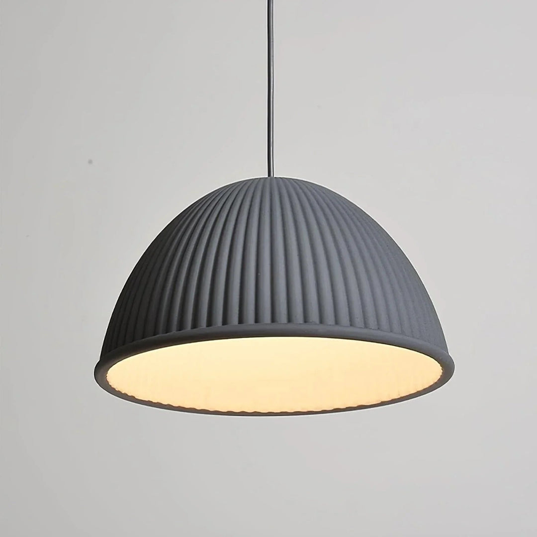 Ribbed Dome Pendant Light