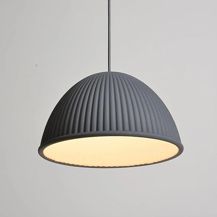 Ribbed Dome Pendant Light