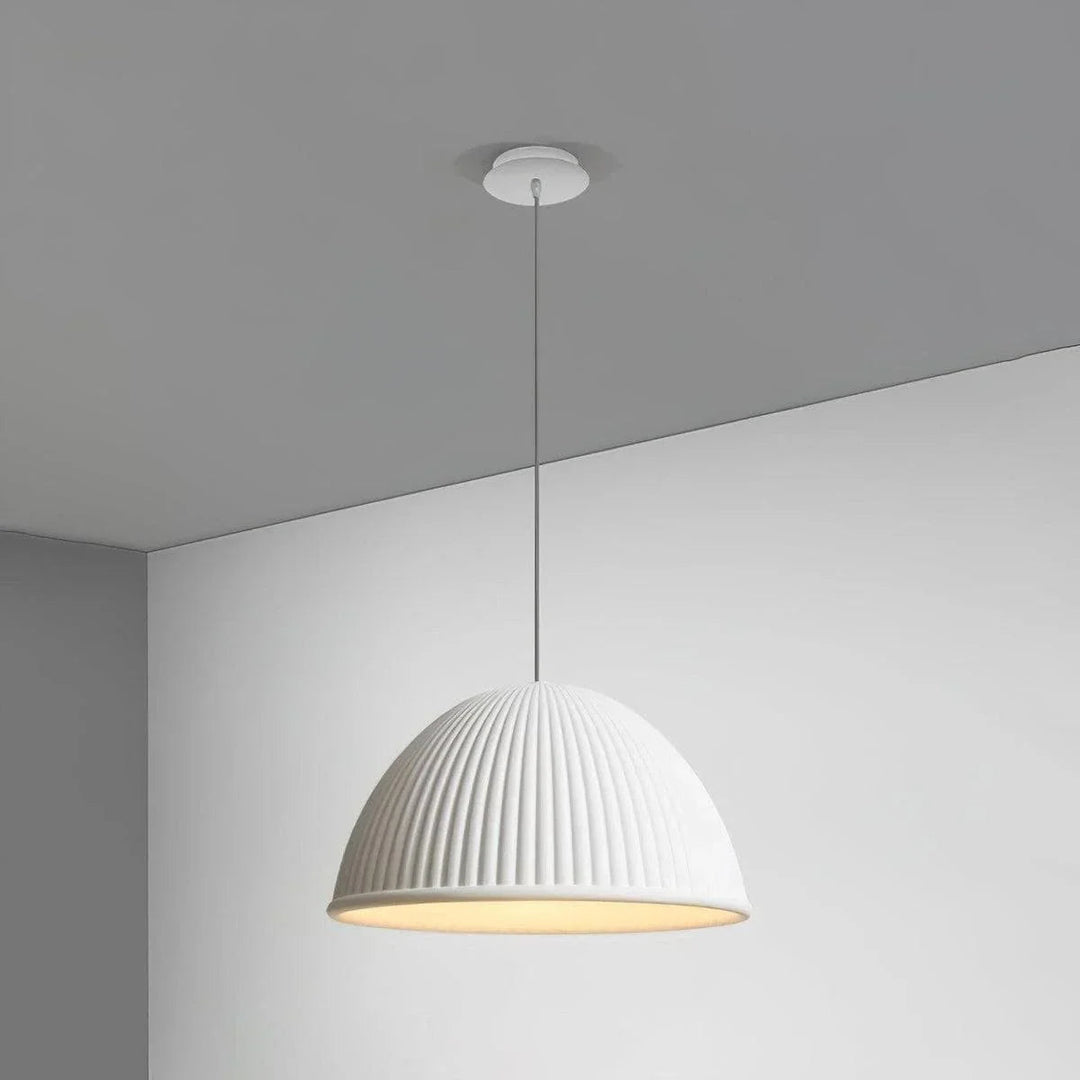 Ribbed Dome Pendant Light