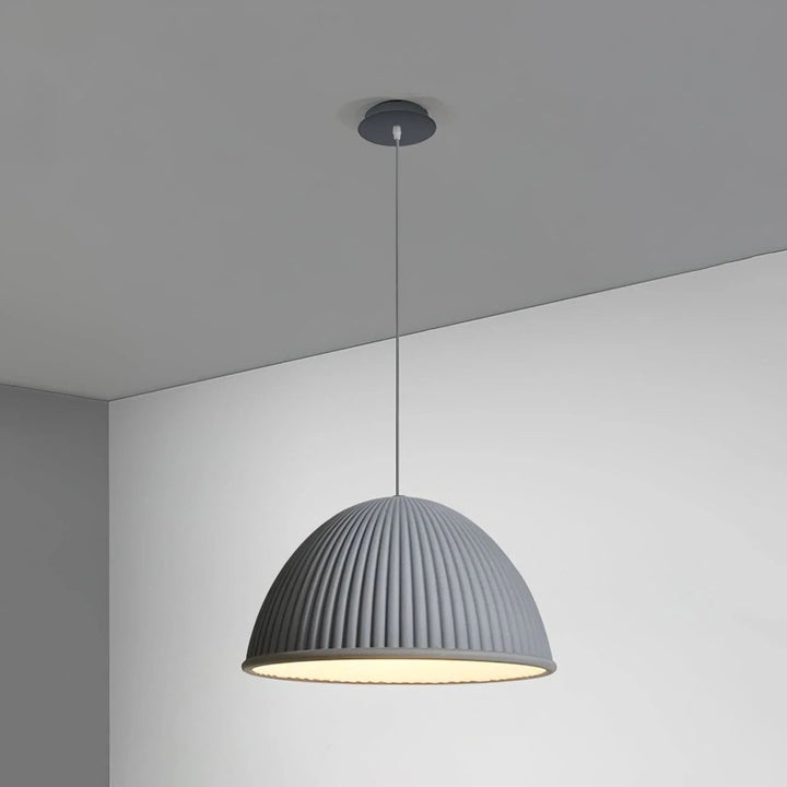 Ribbed Dome Pendant Light