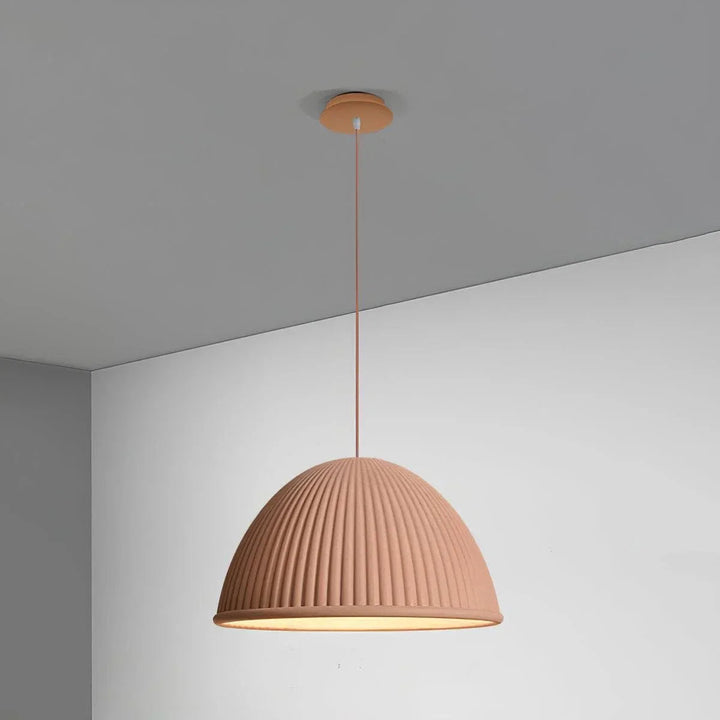 Ribbed Dome Pendant Light