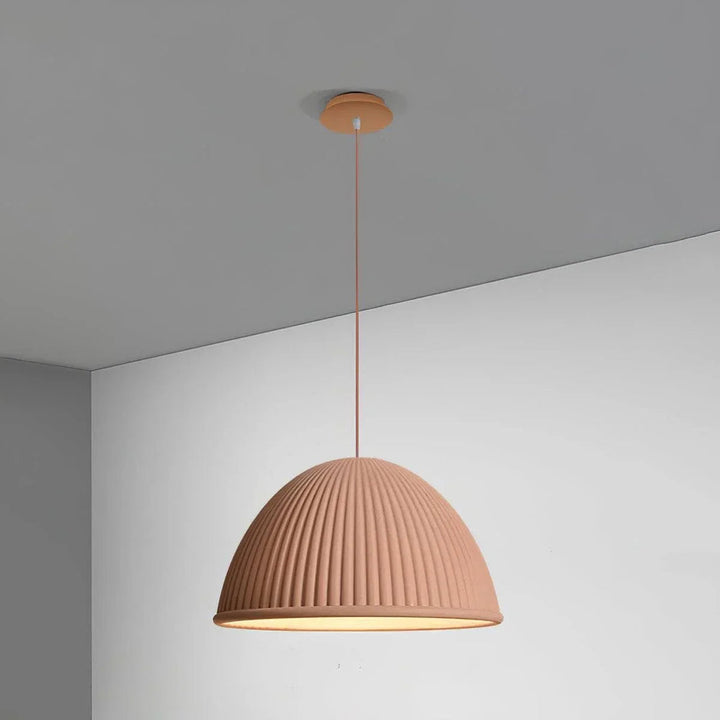 Ribbed Dome Pendant Light