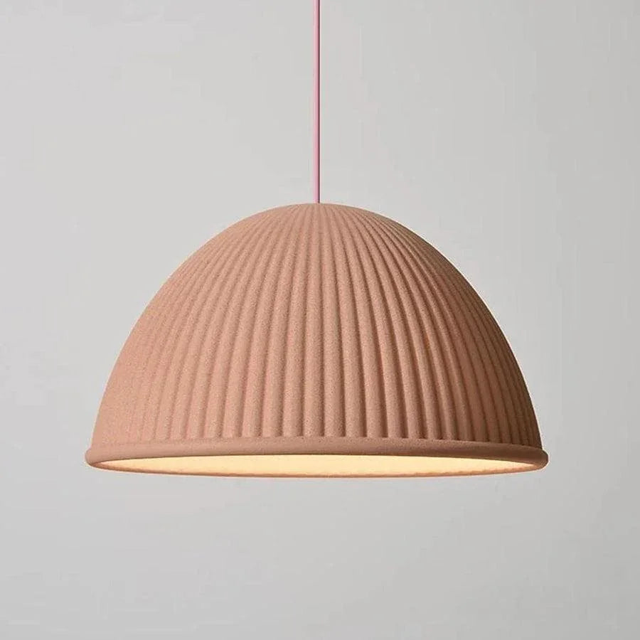 Ribbed Dome Pendant Light