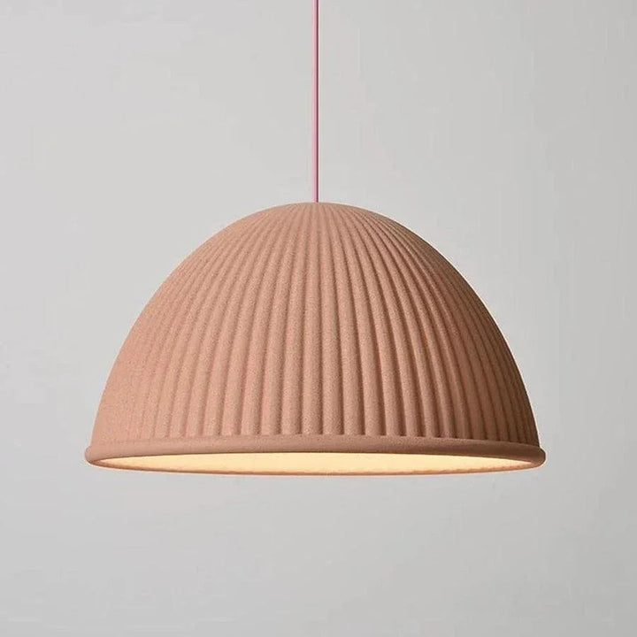 Ribbed Dome Pendant Light