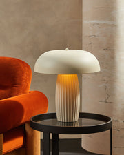 Ribbed Mushroom Table Lamp