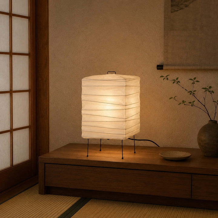 Ribbed Paper Lantern Table Lamp