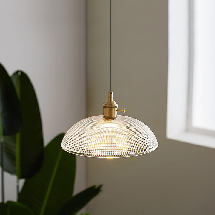 Ribbed Spiral Pendant Swag Light - Vakkerlight