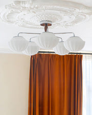 Ribbed Walnut Ceiling Lamp - Vakkerlight