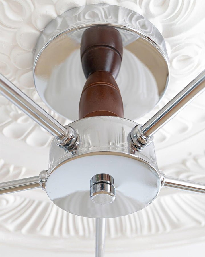 Ribbed Walnut Ceiling Lamp - Vakkerlight