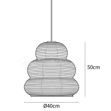 Rice Paper 24N Pendant Light — Dimension drawings 1