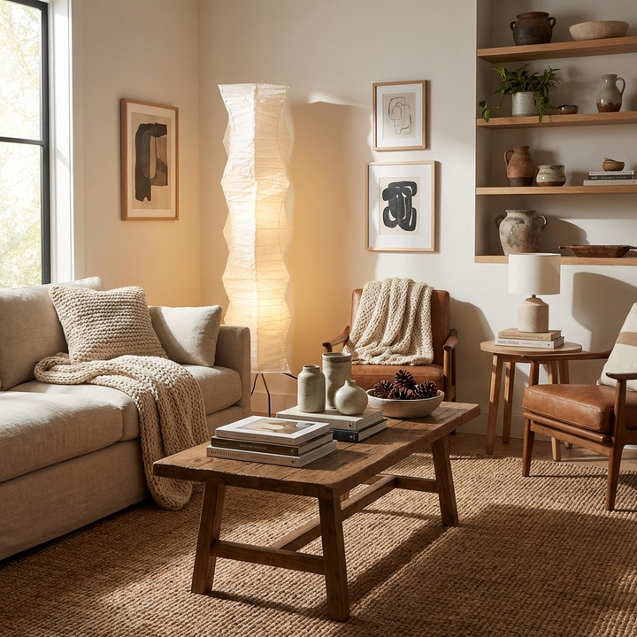 Stehlampe aus Reispapier